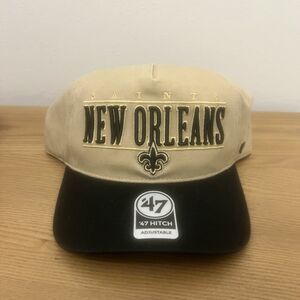 New Orleans Saints NFL Hat Cap 47 Hitch adjustable Men's Gold Black